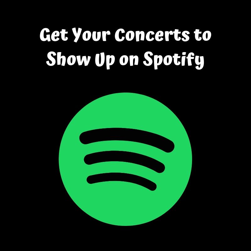 spotify logo and how to add concerts to spotify artist page