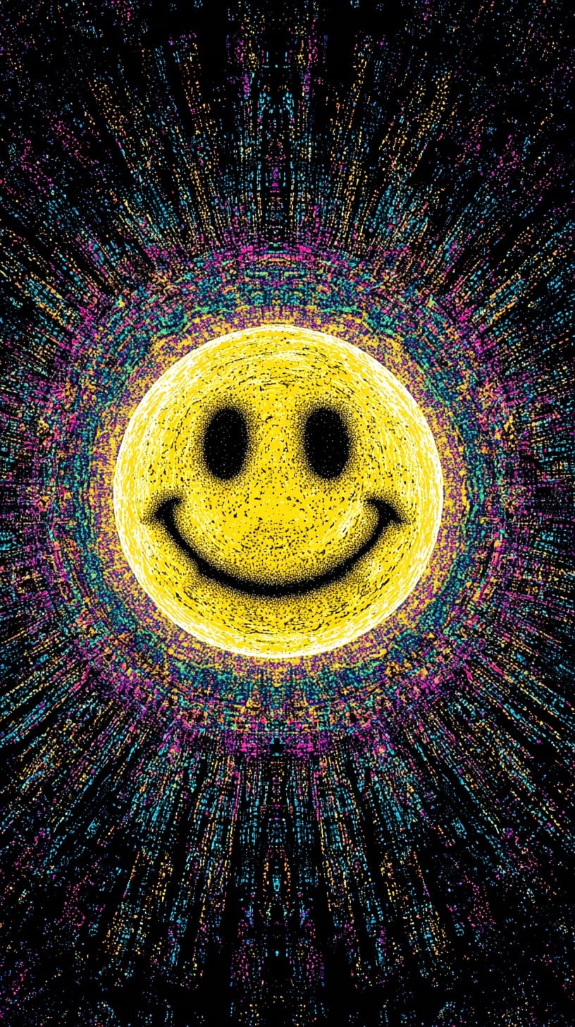 50+ Free Trippy Smiley Face Wallpapers – Extra Chill, image size:816x1456